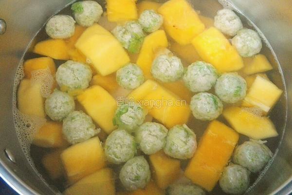 木瓜豆腐圆子汤的做法图解10