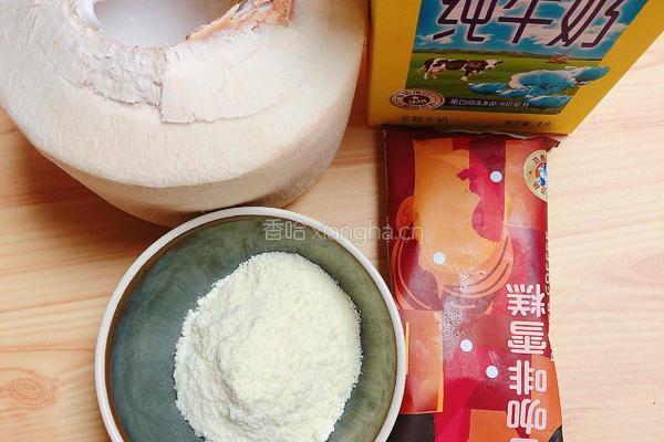 鲜椰浆苦咖啡绵绵冰（椰子油奶白顺滑诱人极了）的做法图解1