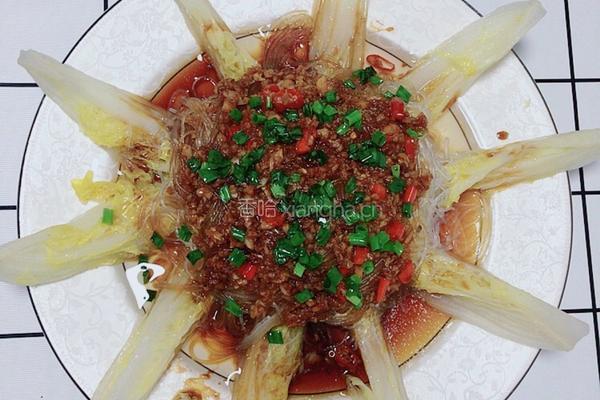 蒜蓉粉丝蒸娃娃菜的做法图解9