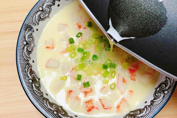 豆浆蟹柳蒸水蛋（经典粤菜）的做法图解14