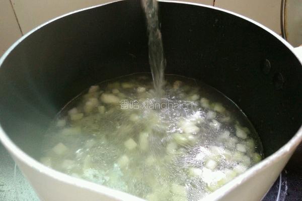 丝瓜肉末虾皮小面的做法图解6