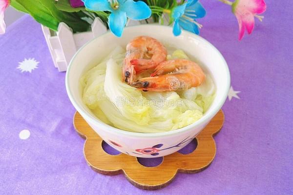 白菜鲜虾汤的做法图解14