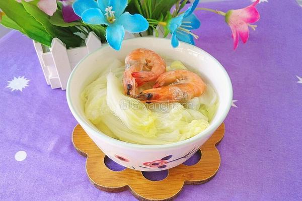 白菜鲜虾汤的做法图解12