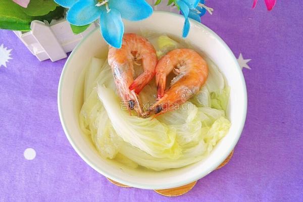 白菜鲜虾汤的做法图解13