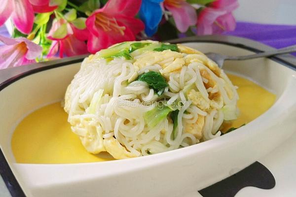 快手青菜鸡蛋面的做法图解15