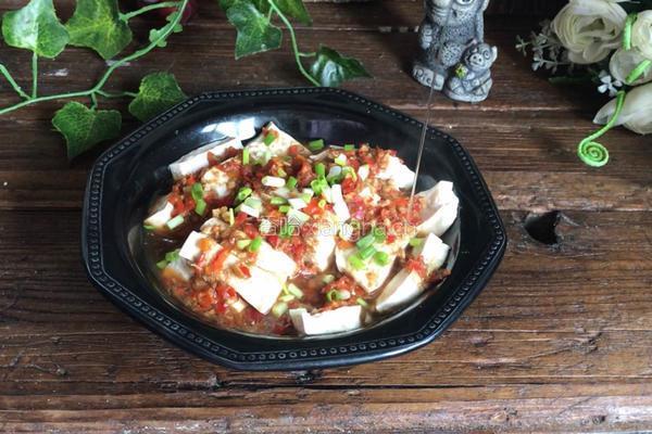 辣椒酱蒸豆腐的做法图解8