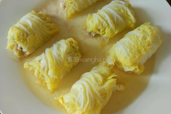 娃娃菜肉卷的做法图解5