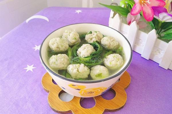 空心菜圆子汤