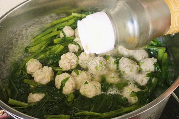 空心菜圆子汤的做法图解12