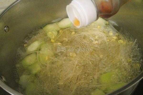 豆芽丝瓜汤的做法图解9