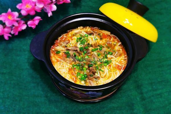 金针菇番茄牛肉煲的做法图解24