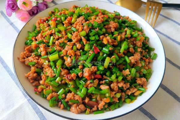 韭菜苔炒肉沫的做法图解19