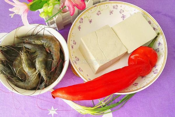 清蒸豆腐虾仁的做法图解1
