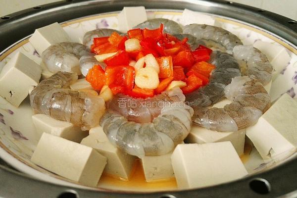 清蒸豆腐虾仁的做法图解14