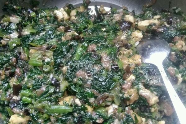 菜苗肉馅包子的做法图解3