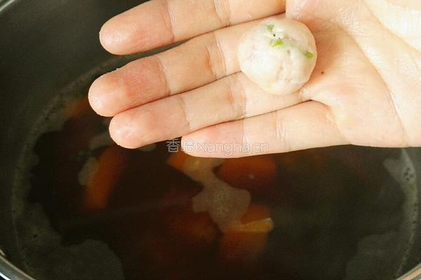 绿豆南瓜圆子汤的做法图解11
