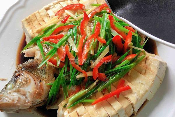 清蒸豆腐鲈鱼的做法图解12