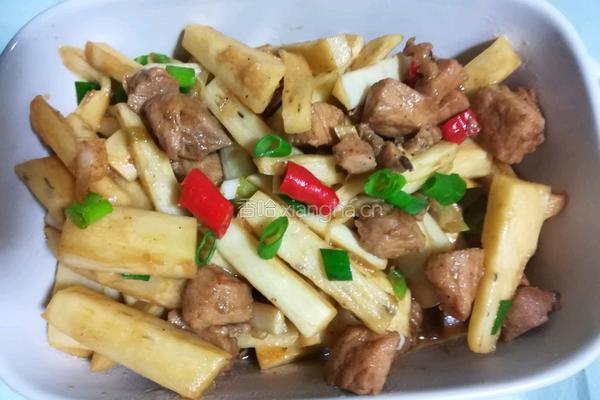 茭白肉丁的做法图解5