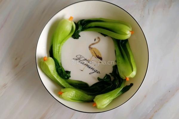 香菇油菜的做法图解4