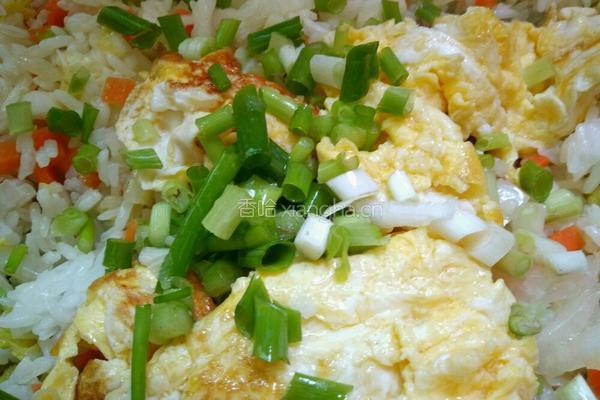 胡萝卜白菜蛋炒饭的做法图解9