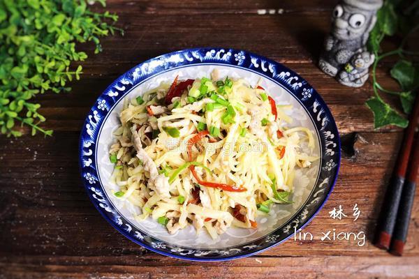 茭白炒肉丝的做法图解18