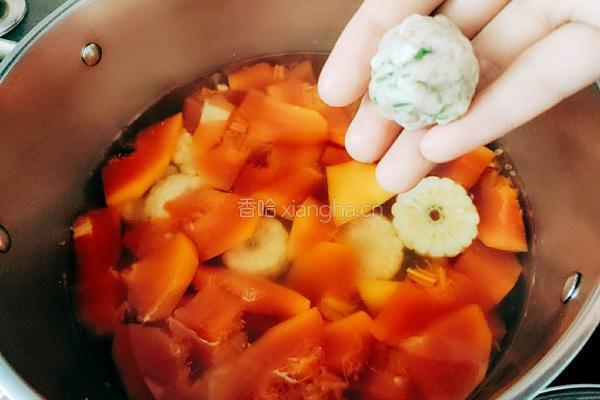 木瓜玉米肉圆汤的做法图解11