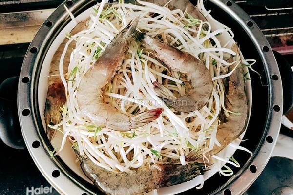 清蒸豆芽虾的做法图解8