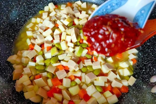 毛豆子炒三丁的做法图解10