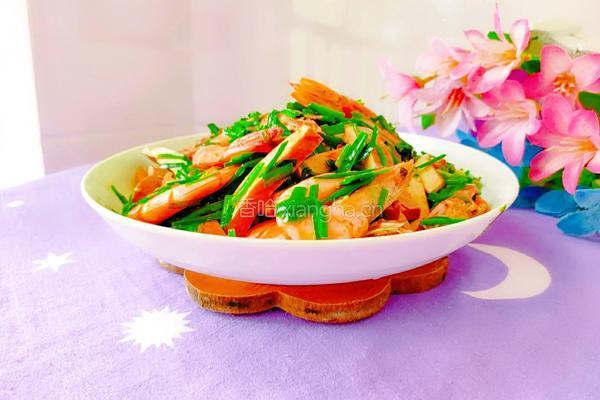 豆腐干韭菜炒虾的做法图解18