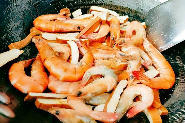 豆腐干韭菜炒虾的做法图解11