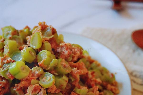 虾酱鸡蛋炒四季豆的做法图解8