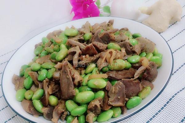 毛豆炒鸡杂的做法图解7