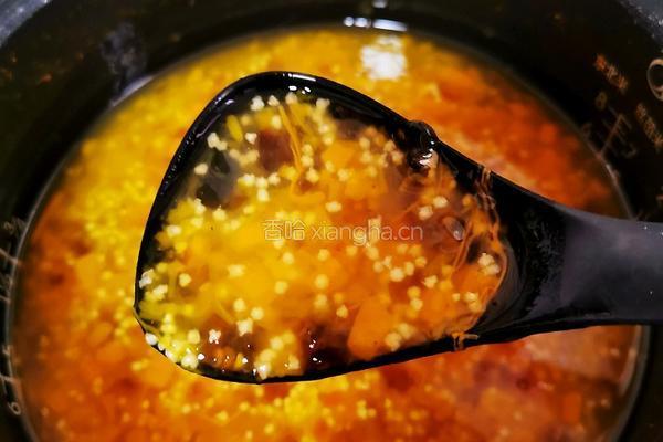 桃胶小米南瓜汤的做法图解12