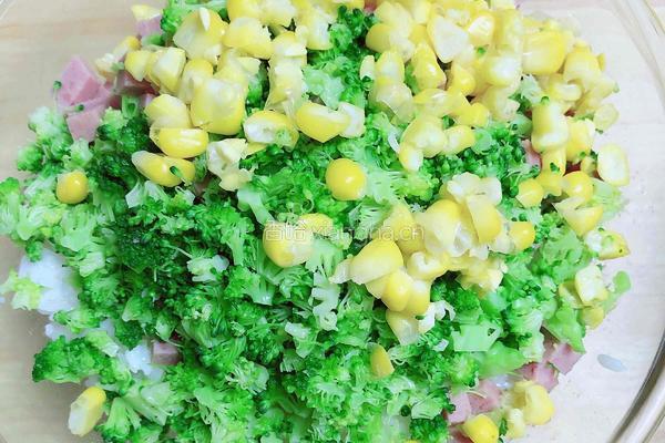 西兰花玉米芝士饭团的做法图解9