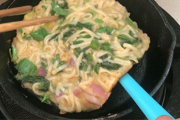 杂蔬挂面饼的做法图解8