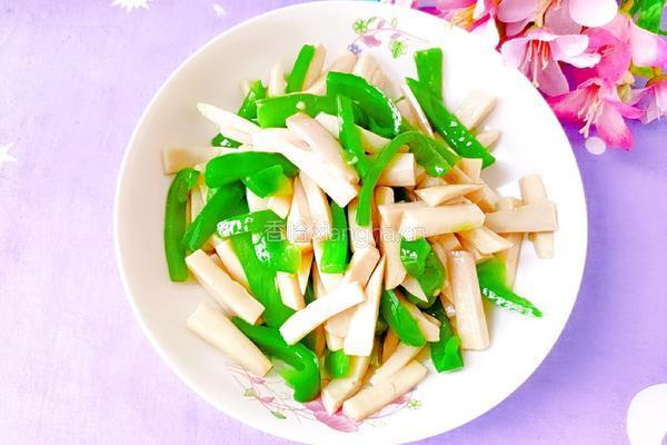 青椒素炒杏鲍菇的做法图解11