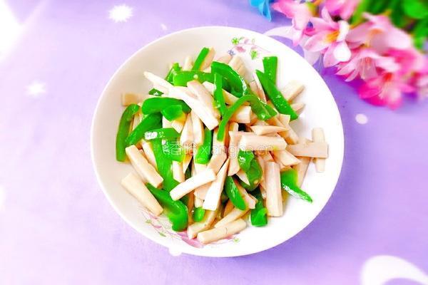 青椒素炒杏鲍菇的做法图解12