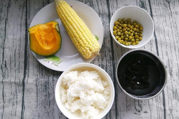 南瓜酱炒饭的做法图解1