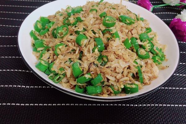 青椒炒虾皮的做法图解8