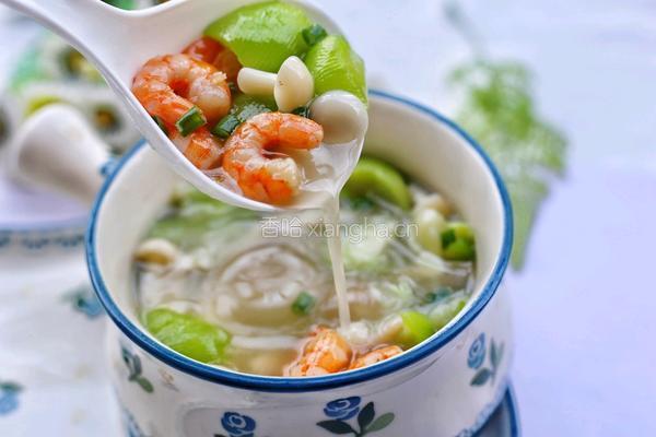 丝瓜虾仁菌菇汤的做法图解15