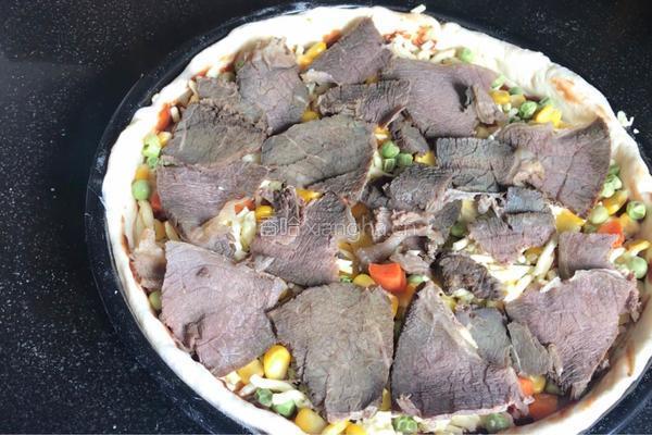 猪油牛肉披萨饼的做法图解11