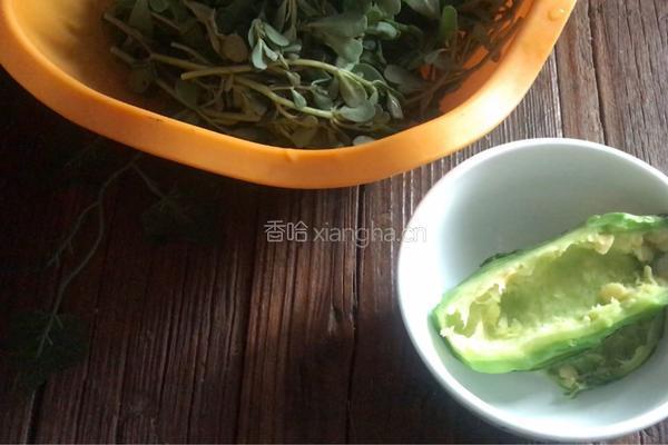 马齿苋苦瓜墩的做法图解2