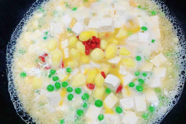 金汤白果豆腐金针菇的做法图解12