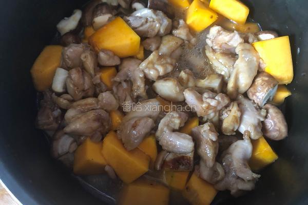 南瓜鸡肉焖饭的做法图解12