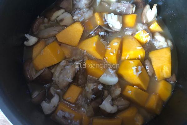 南瓜鸡肉焖饭的做法图解13