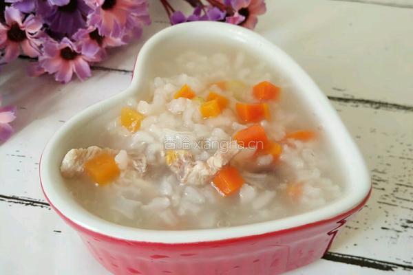 香菇胡萝卜芦笋肉片粥的做法图解8