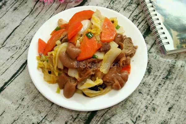 胡萝卜白菜炒卤料