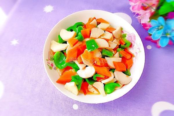 胡萝卜青椒炒杏鲍菇的做法图解14