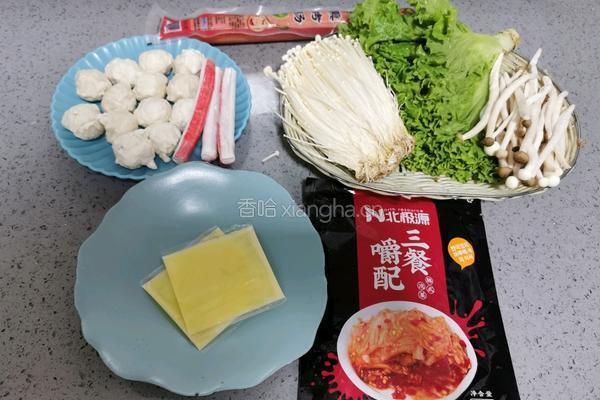 韩国泡菜芝士火锅的做法图解1