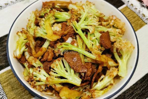 菜花炒肉的做法图解18